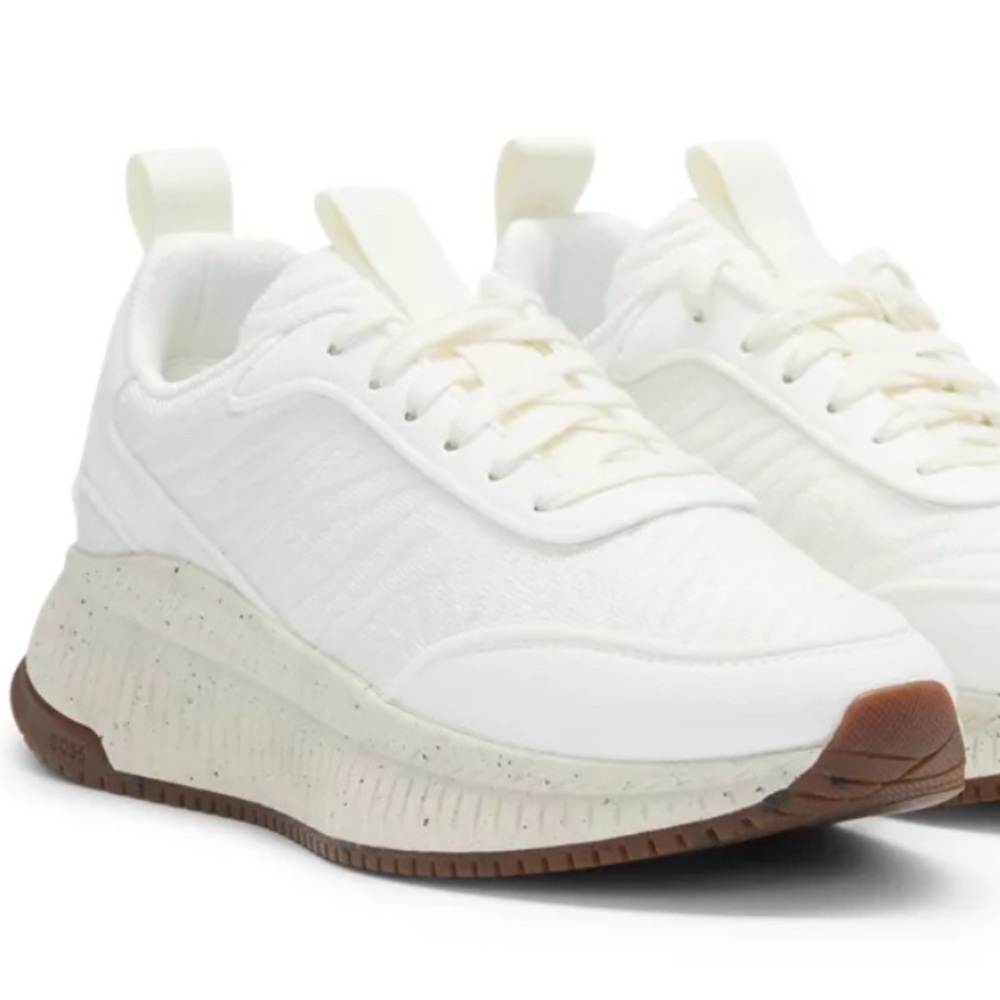 BOSS X ACBC TRAINERS WITH SPECKLED EFFECT